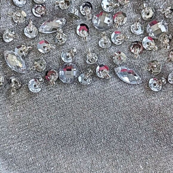 NWT LUNSS Custom Couture Silver Cinderella Wedding/Evening Gown w/Train Sz16/18 - Picture 2 of 10